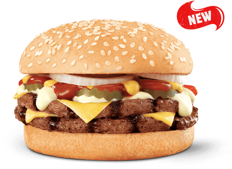 New Cheeseburger Promotion PNG image
