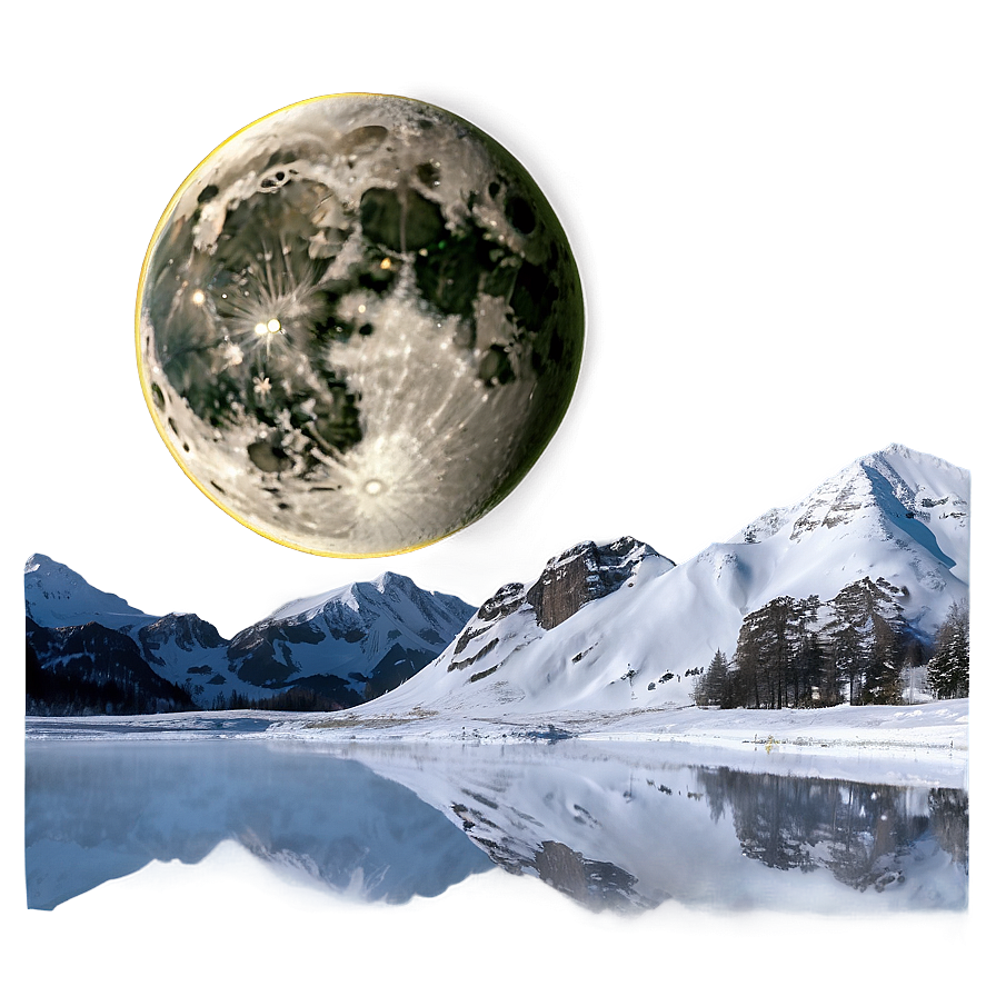 New Moon Over Mountains Png Pty PNG image