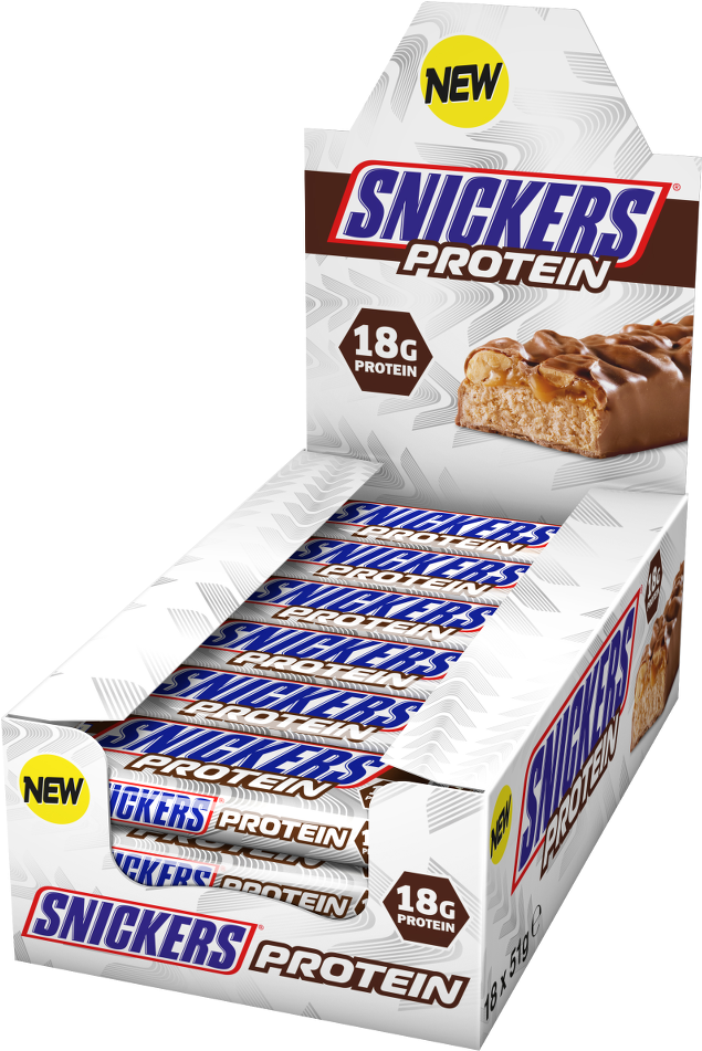New Snickers Protein Bar Box PNG image