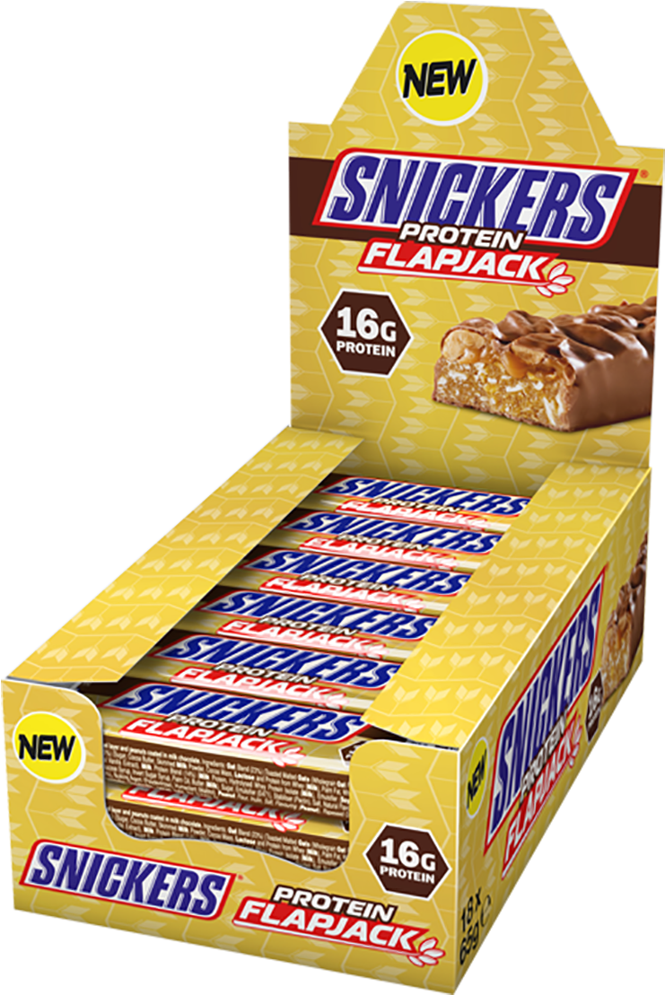 New Snickers Protein Flapjack Box PNG image