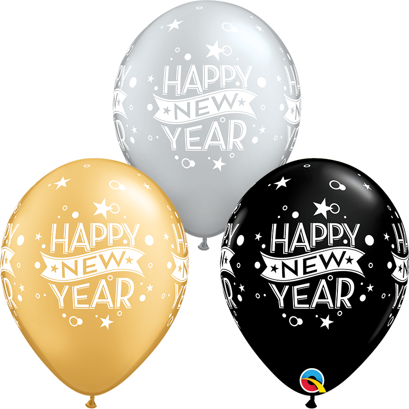 New Year Celebration Balloons PNG image