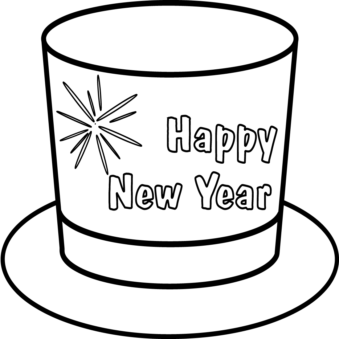 New Year Celebration Hat Illustration PNG image