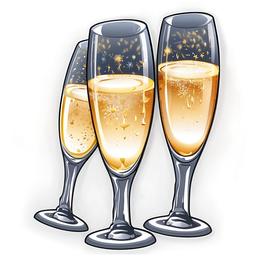 New Year Champagne Toast Png Ysg PNG image