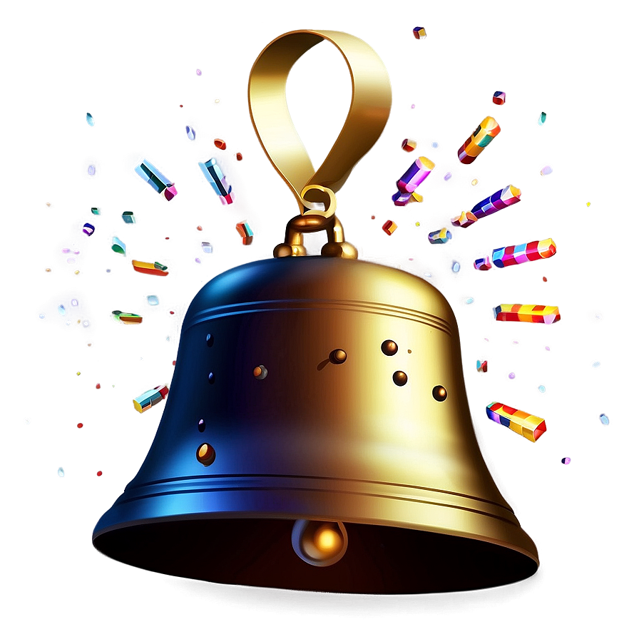 New Year's Bell Celebration Png Alh PNG image