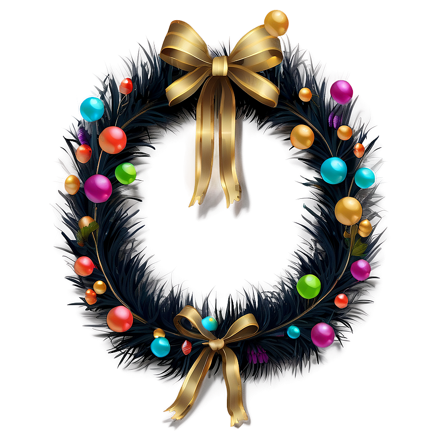 New Year's Eve Wreath Png Mui PNG image