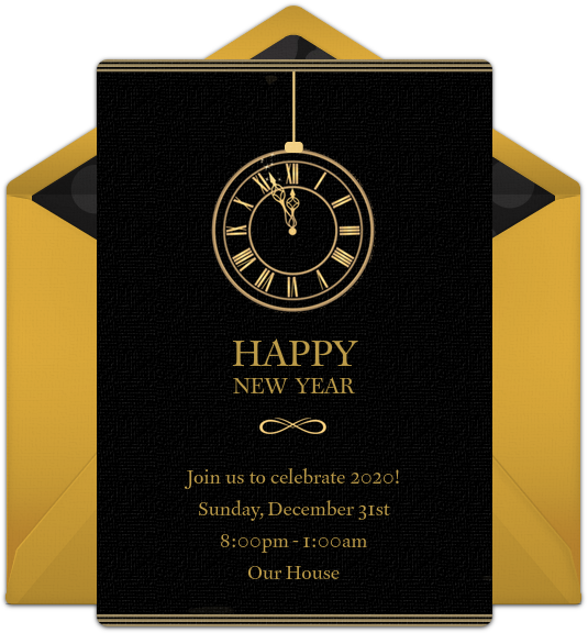 New Year2020 Invitation Card PNG image
