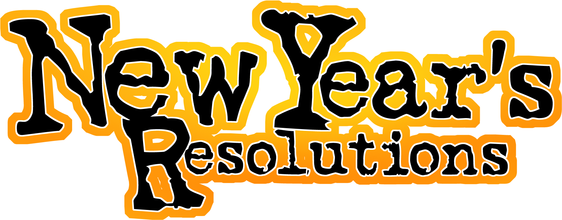 New Years Resolutions Text Graphic PNG image