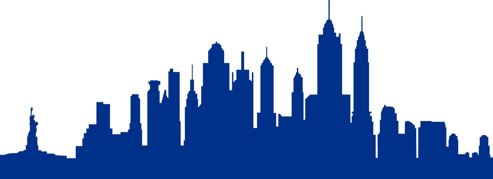 New York City Skyline Silhouette PNG image