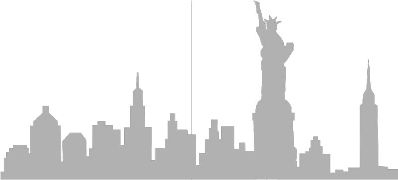 New York City Skyline Silhouette PNG image