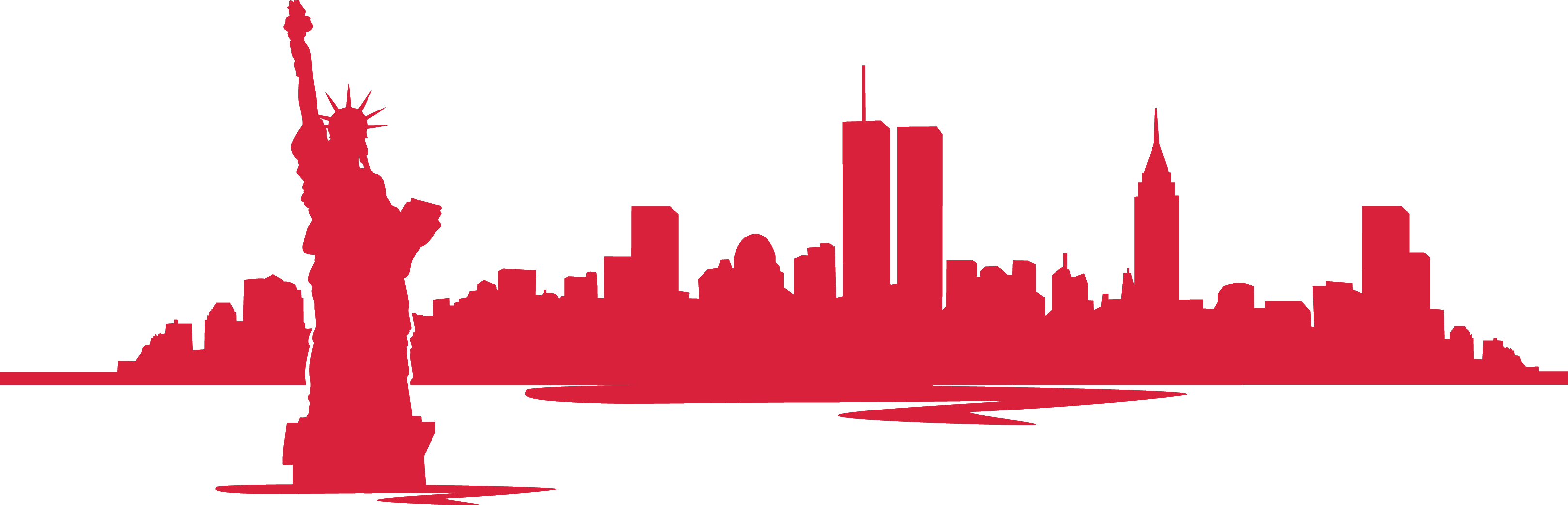 New York City Skyline Silhouette PNG image