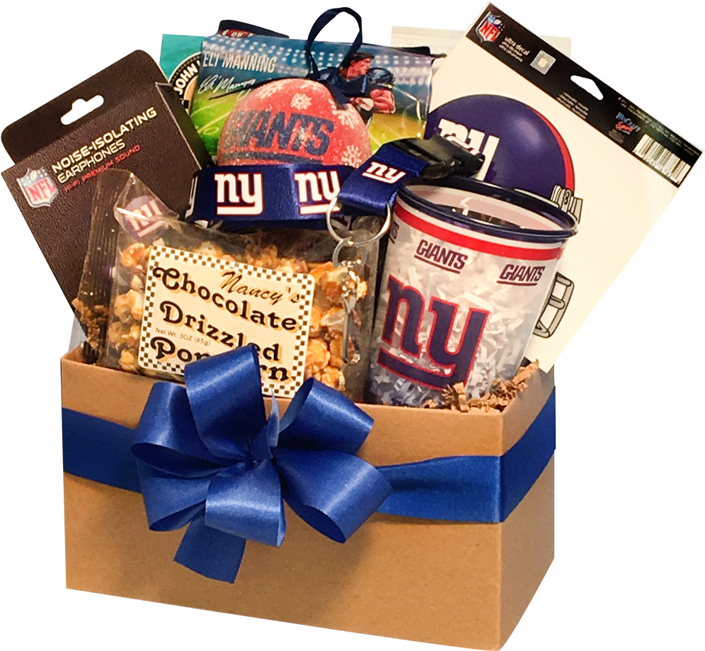 New York Giants Themed Gift Basket PNG image