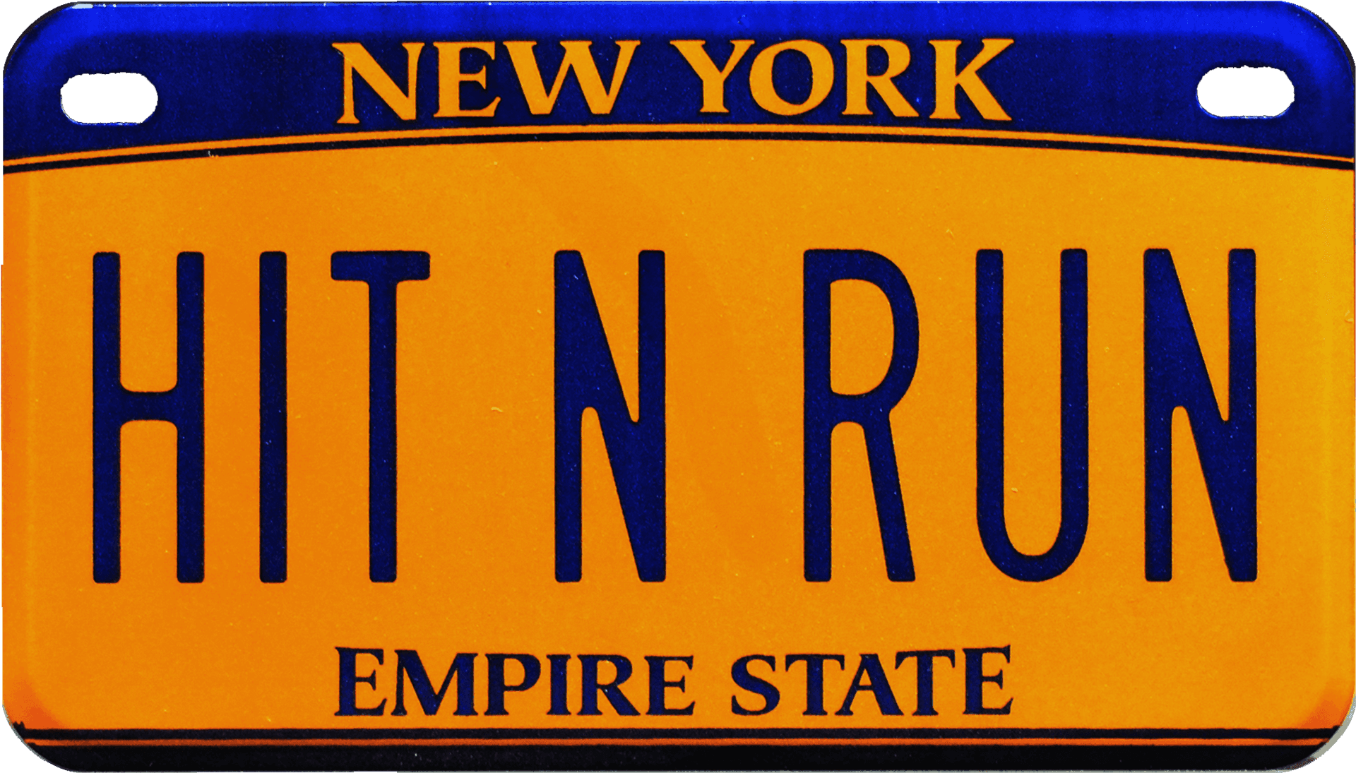 New York Hit N Run License Plate PNG image