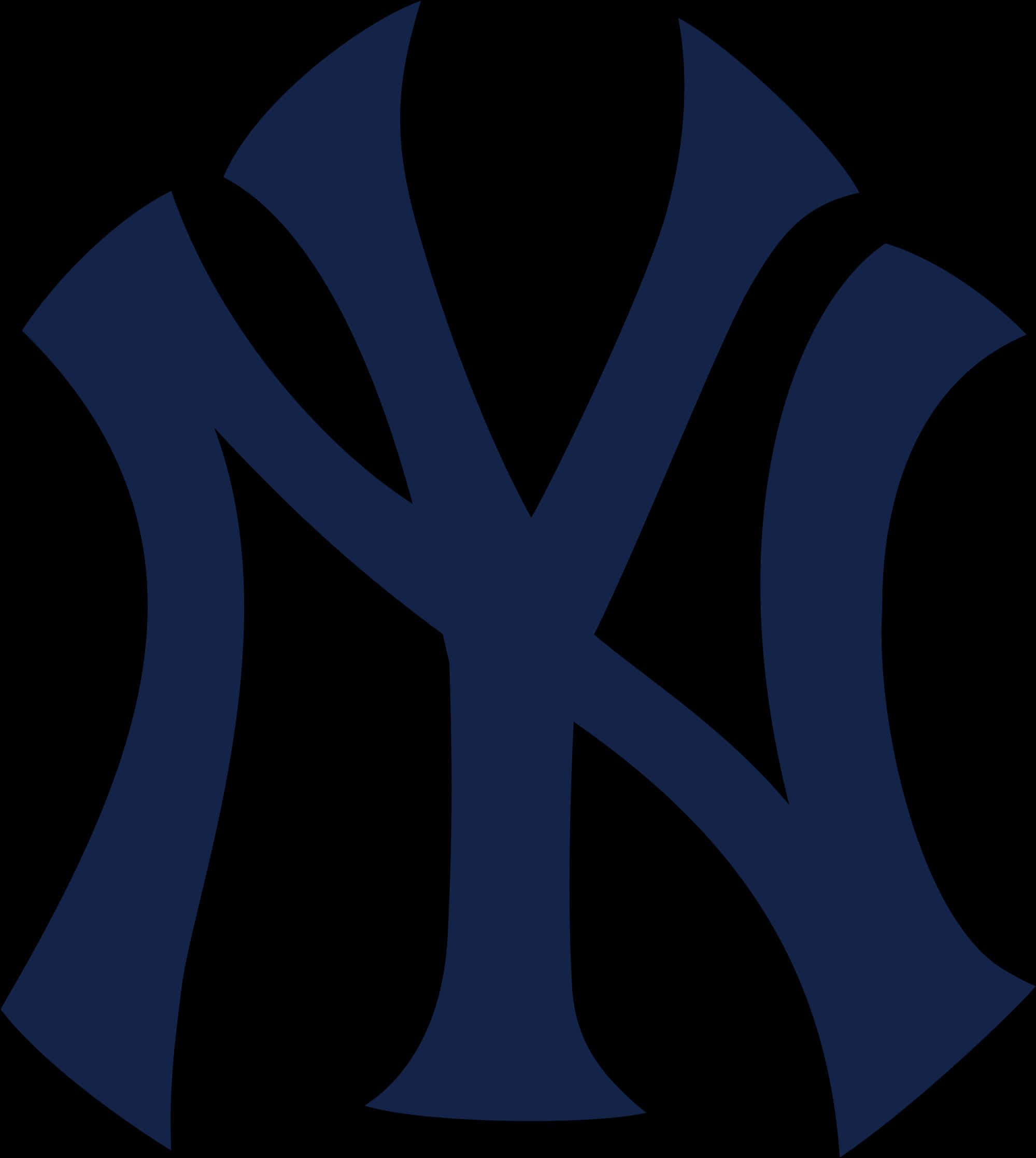 New York Yankees Logo Navy Background PNG image
