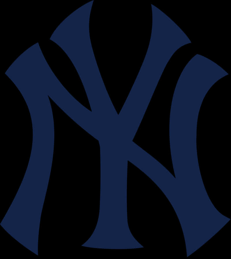 New York Yankees Logo Navy Background PNG image
