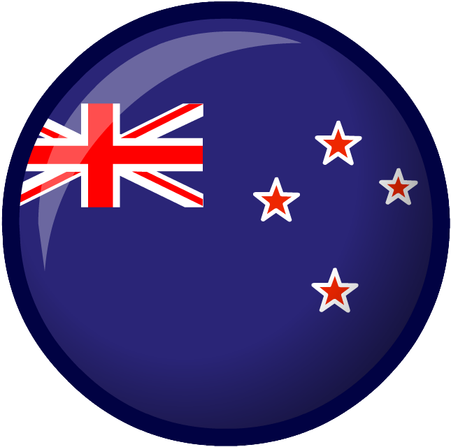 New Zealand Flag Button PNG image
