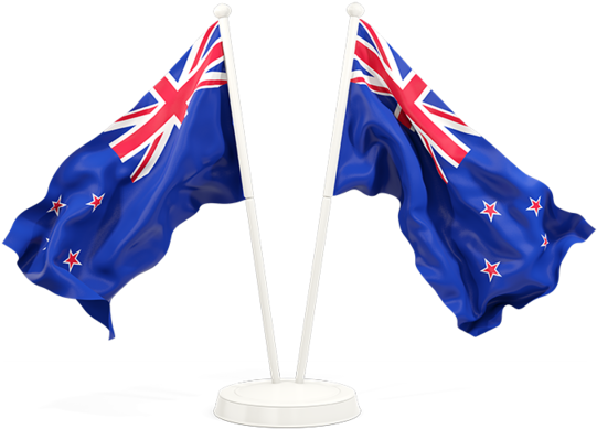 New Zealand Flags Waving PNG image