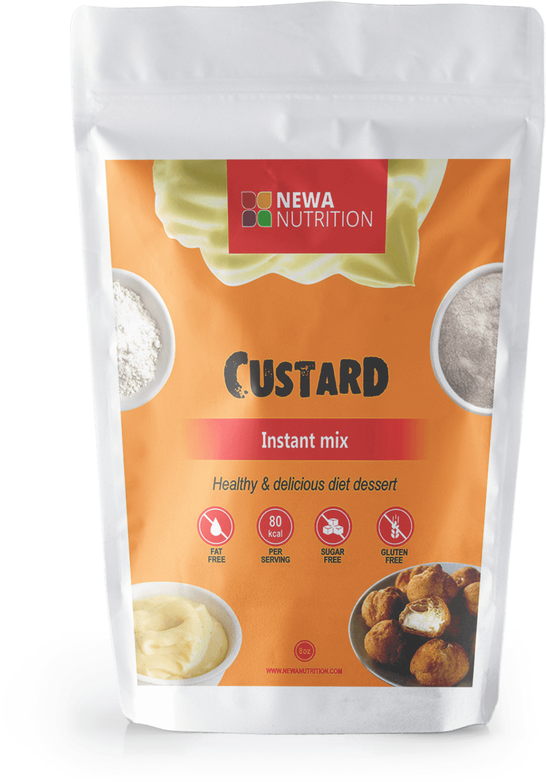 Newa Nutrition Custard Instant Mix Package PNG image