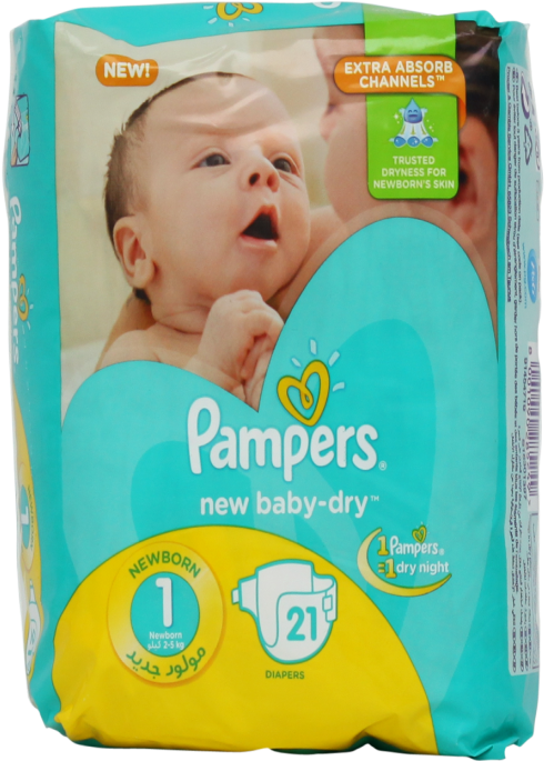 Newborn Baby Diapers Pampers Pack PNG image