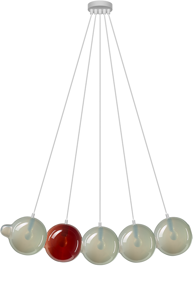 Newton's Cradle Pendulum Physics Demonstration PNG image