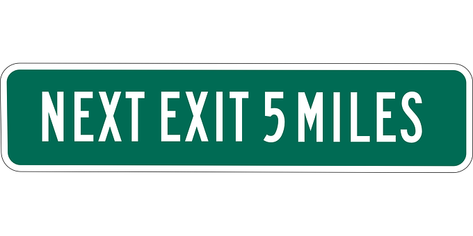 Next Exit5 Miles Sign PNG image