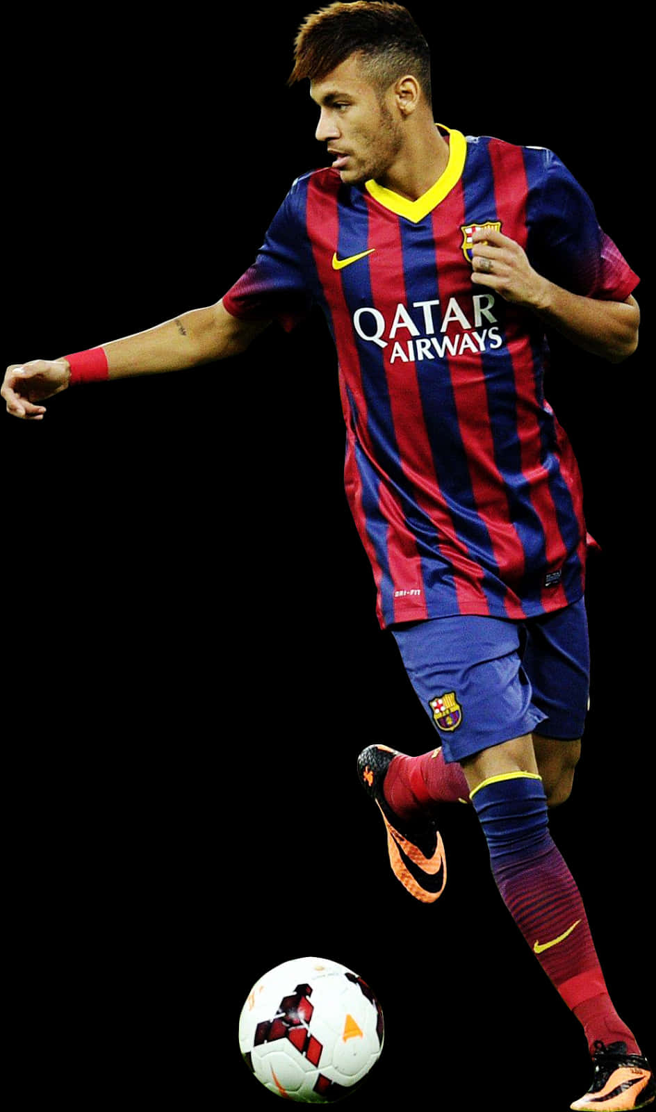 Neymar Barcelona Action Shot PNG image