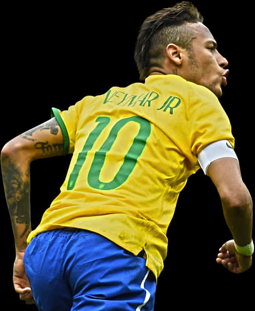 Neymar Brazil Jersey Number10 PNG image