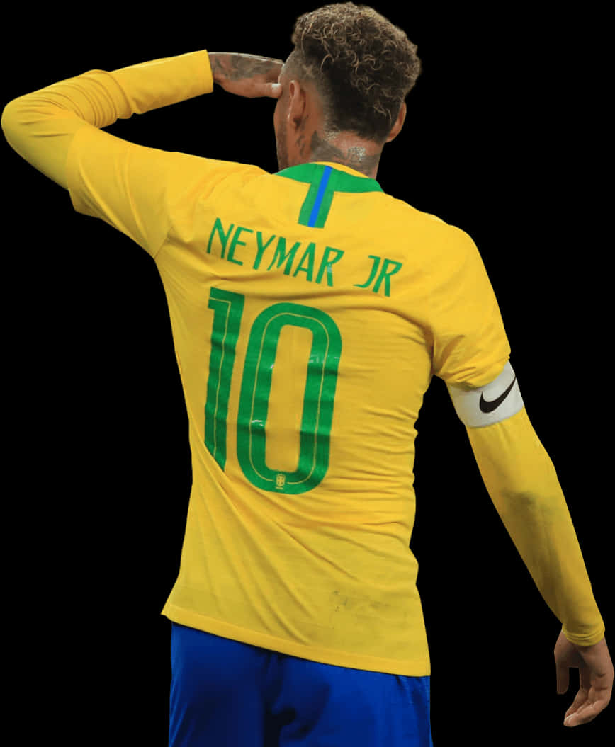 Neymar Jr Brazil Jersey Number10 PNG image