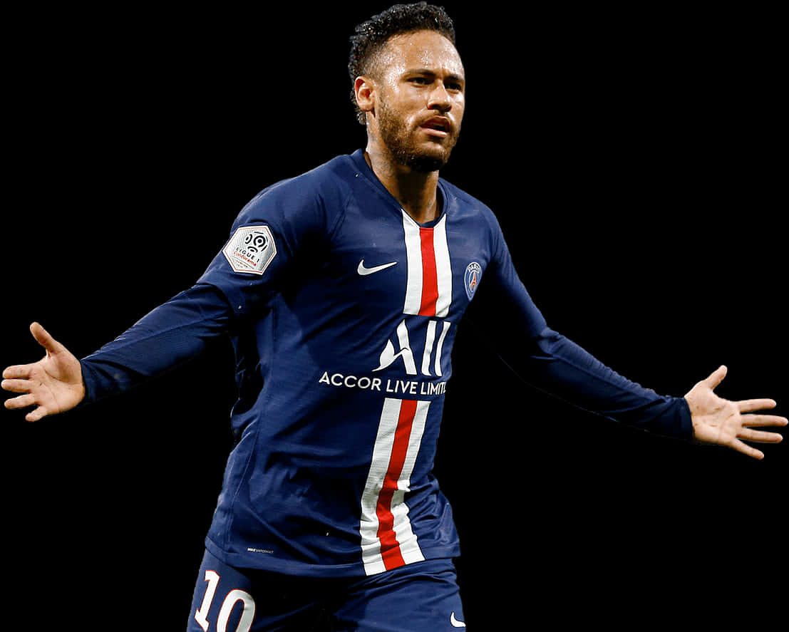 Neymar P S G Action Shot PNG image