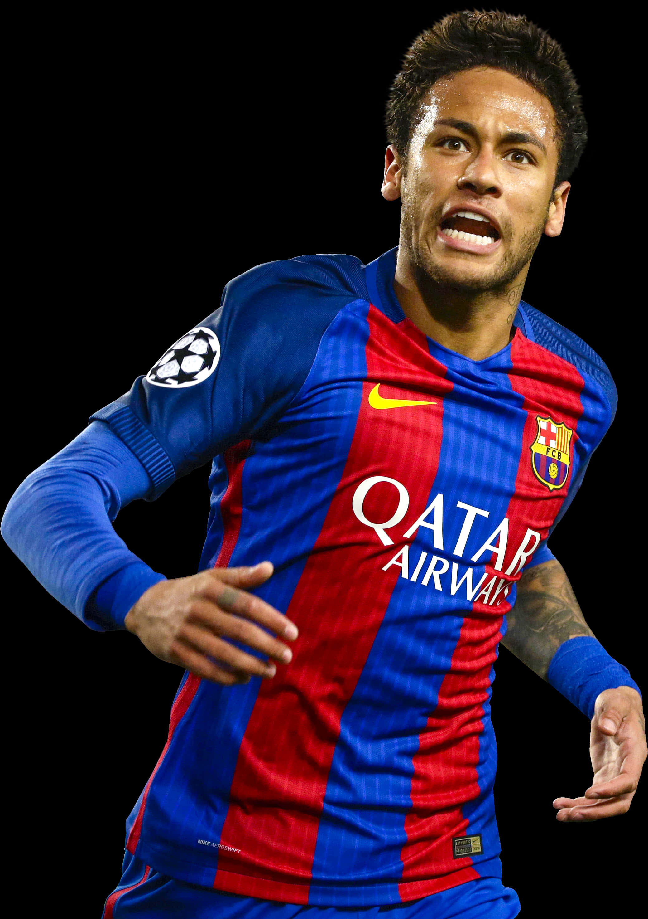 Neymarin F C Barcelona Kit PNG image