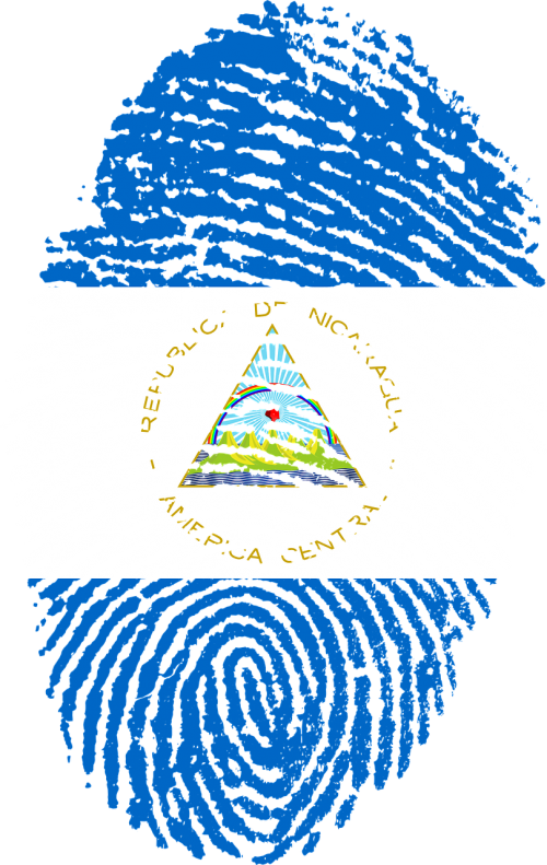 Nicaragua Flag Fingerprint Concept PNG image