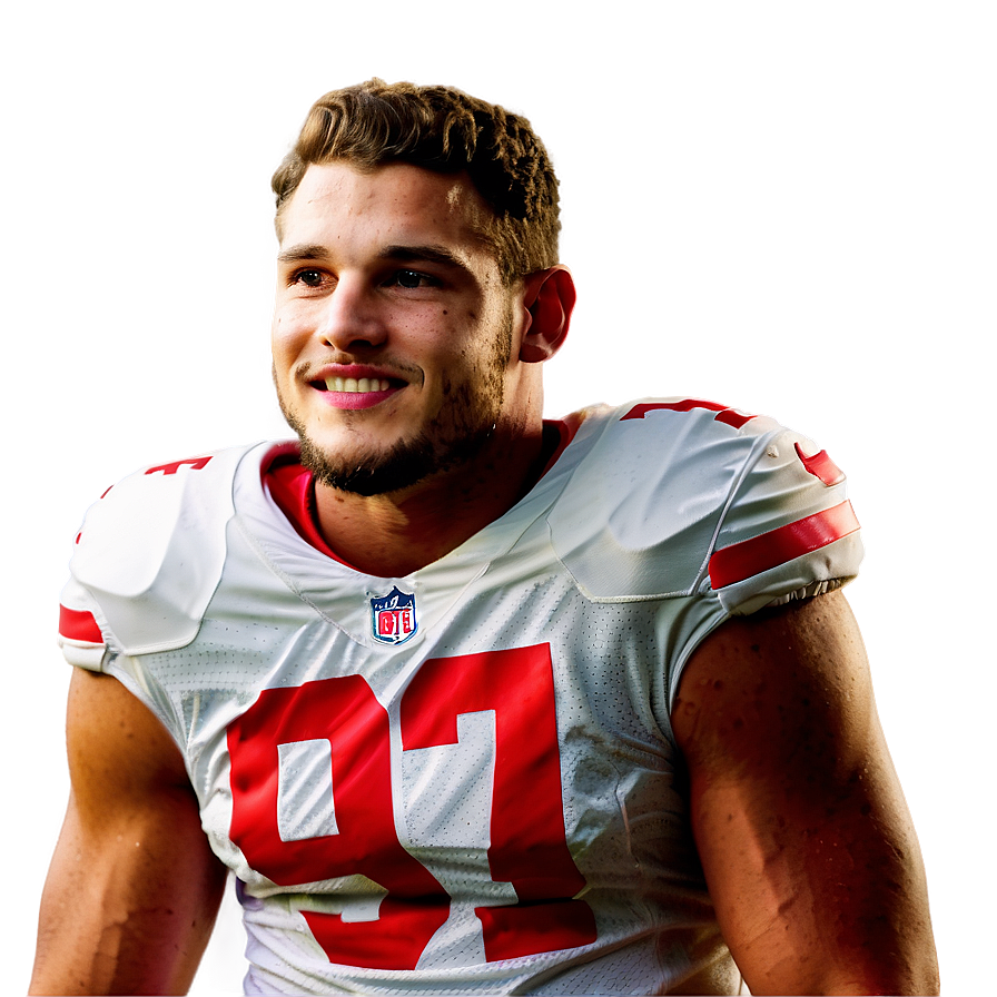 Nick Bosa Sack Celebration Png Ruf PNG image