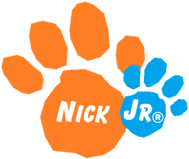 Nick Jr Logowith Paw Prints PNG image