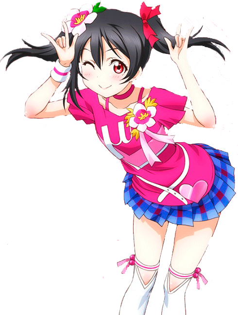 Nico Yazawa Anime Character Pose PNG image