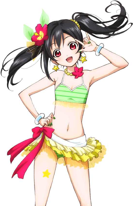 Nico Yazawa Summer Outfit Idol Pose PNG image