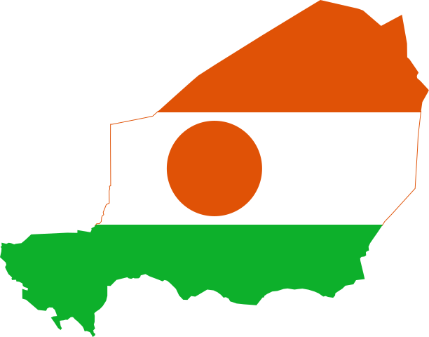 Niger Flag Map Outline PNG image