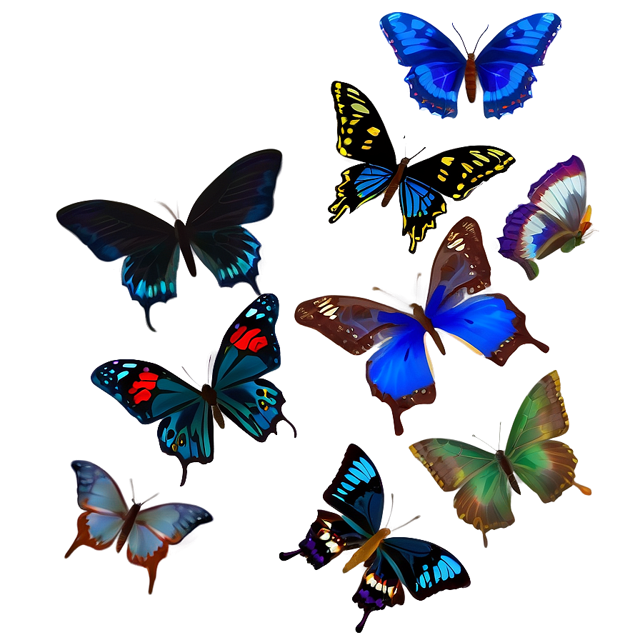 Night Butterflies Png 57 PNG image