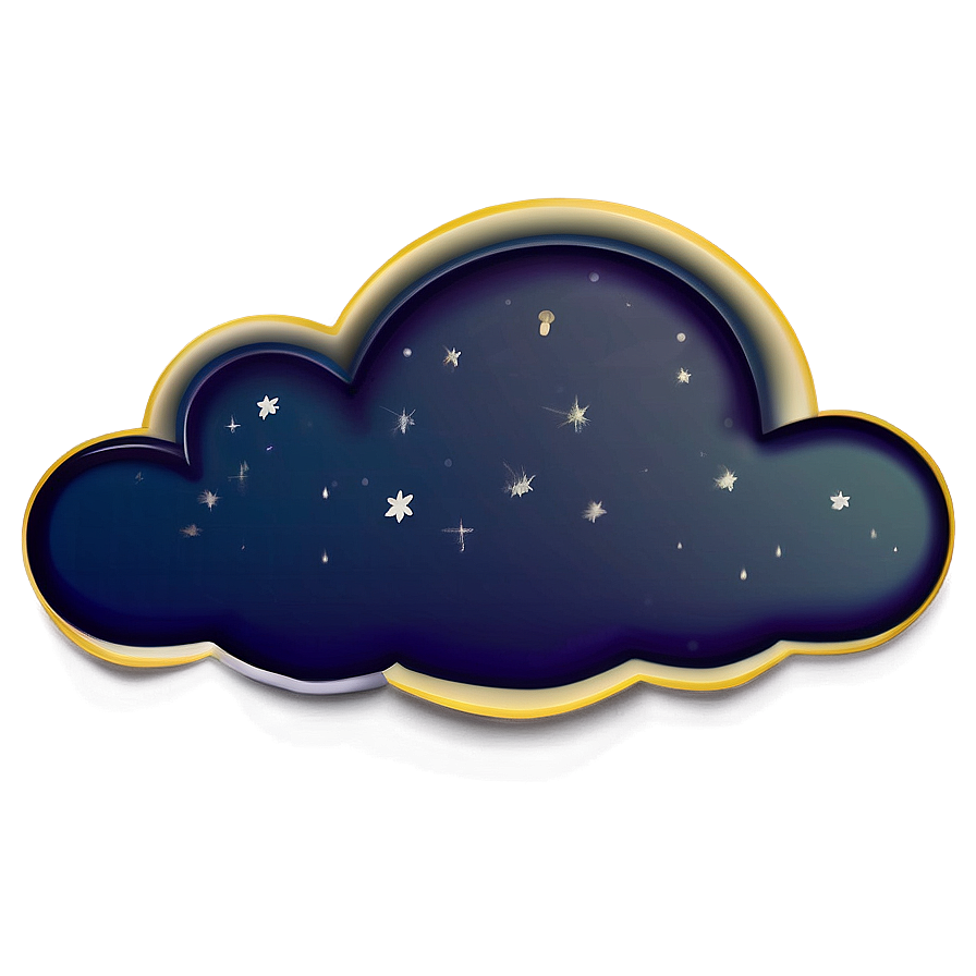 Night Cloud Emoji Png 06272024 PNG image