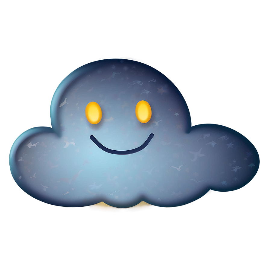 Night Cloud Emoji Png 85 PNG image