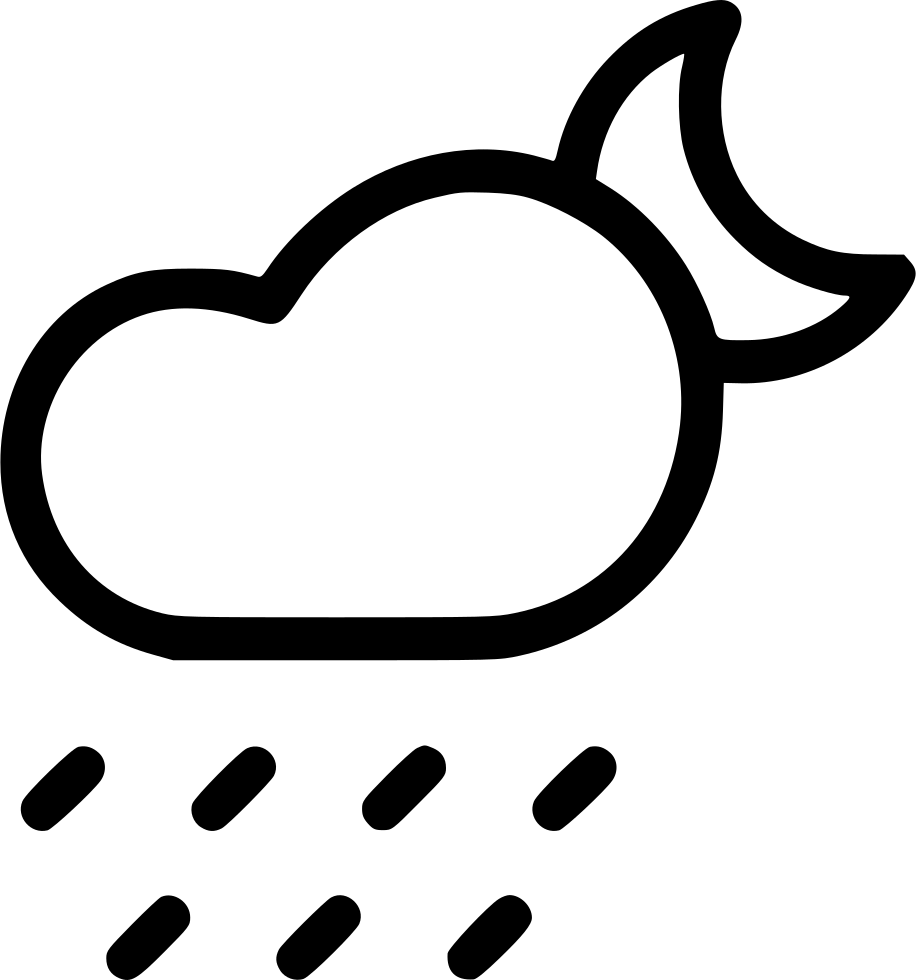 Night Rain Cloud Clipart PNG image