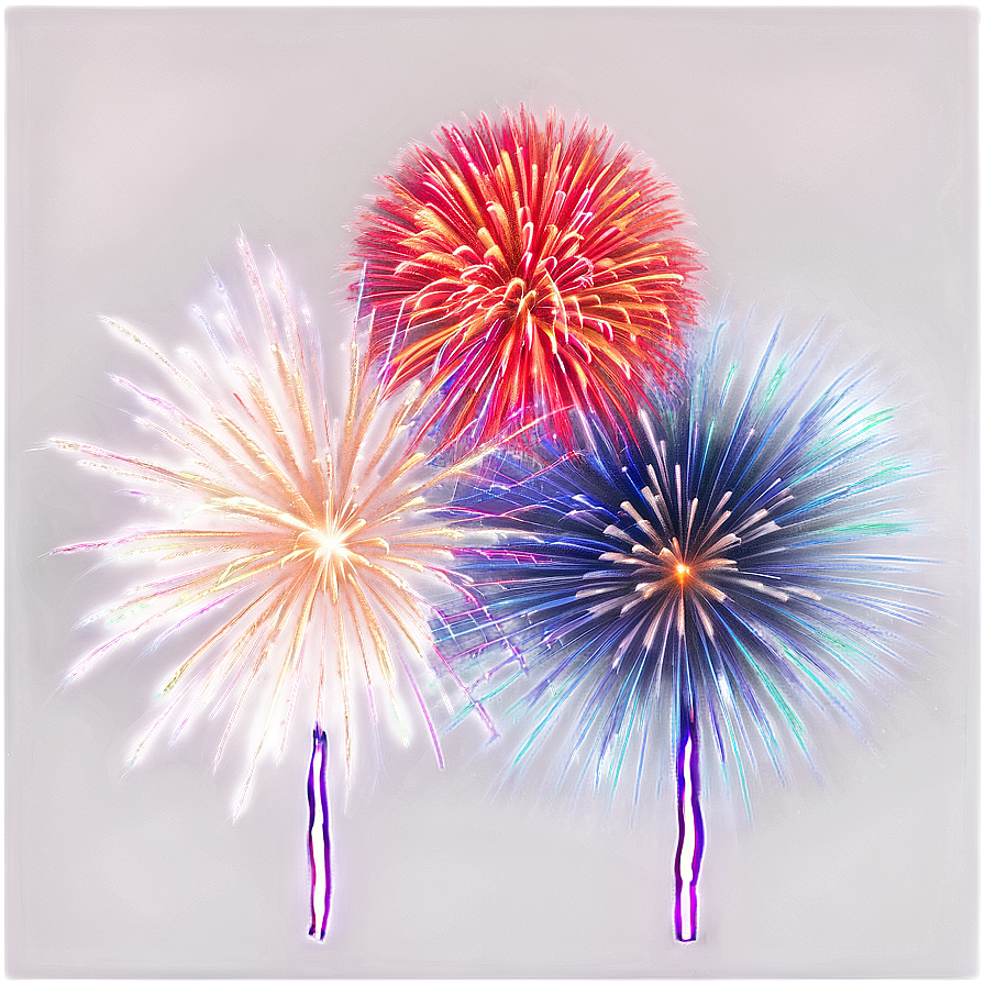 Night Sky Fireworks Png Rcf PNG image