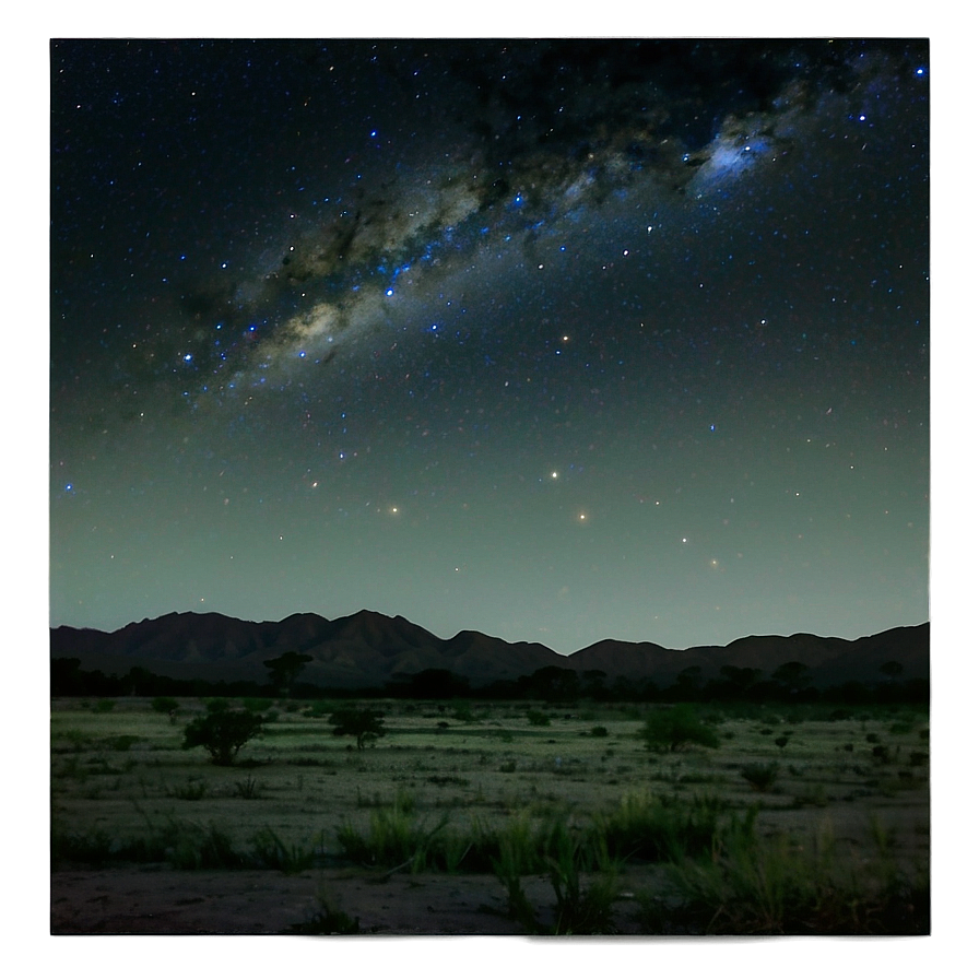 Night Sky Over Land Png Aay52 PNG image