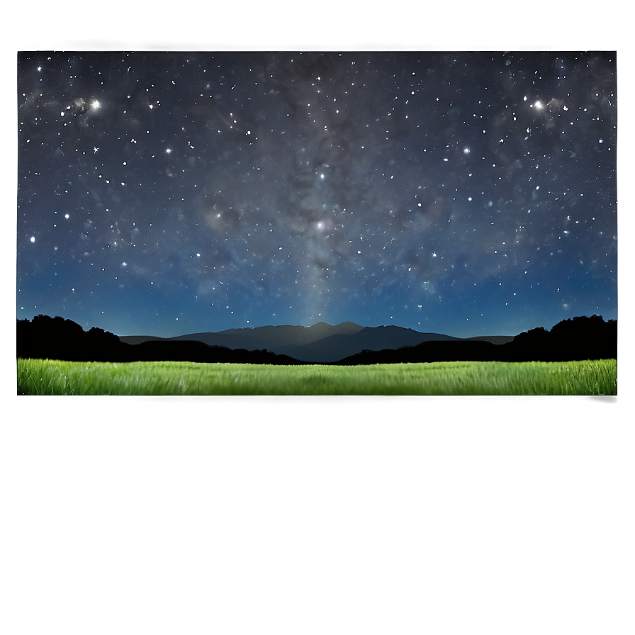 Night Sky Over Land Png Lef PNG image