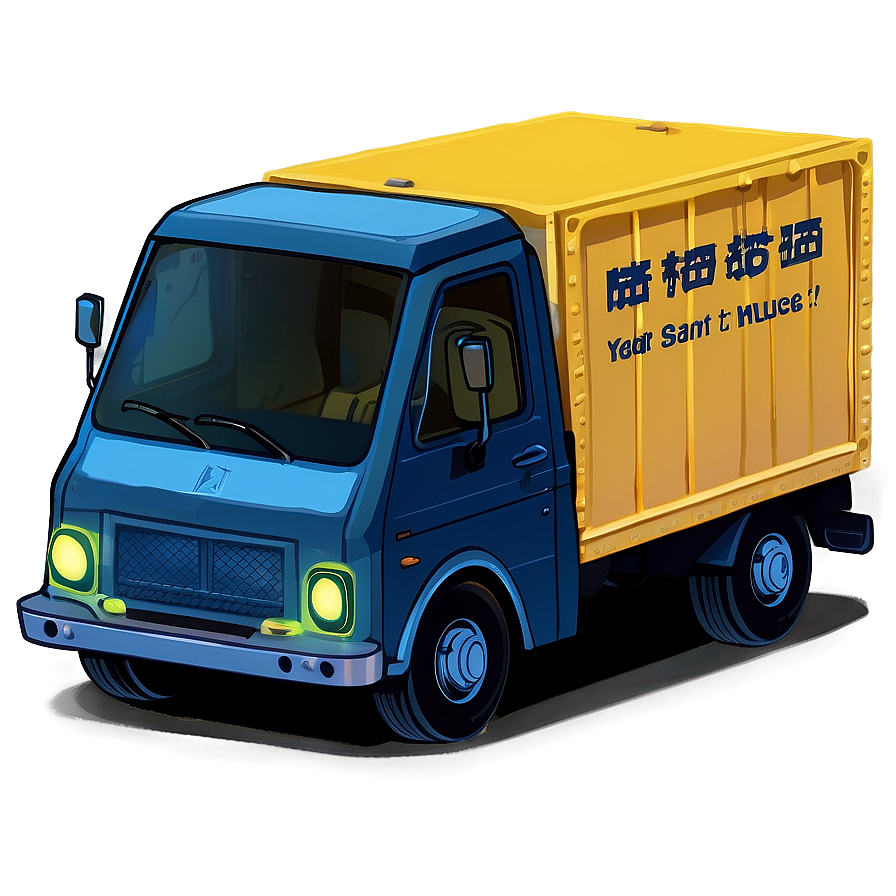 Night Time Mail Delivery Truck Png 17 PNG image