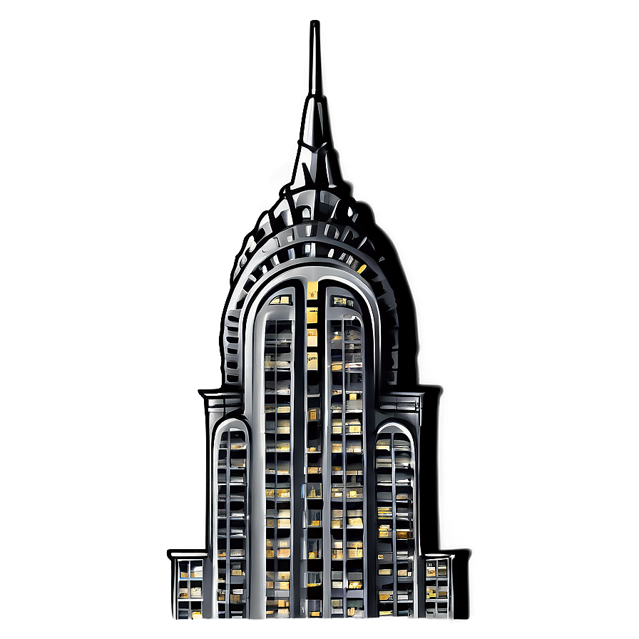 Night View Chrysler Building Png 06252024 PNG image