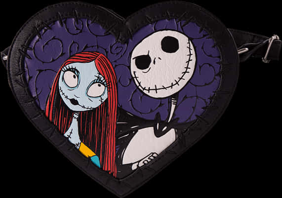 Nightmare Before Christmas Heart Shaped Bag PNG image