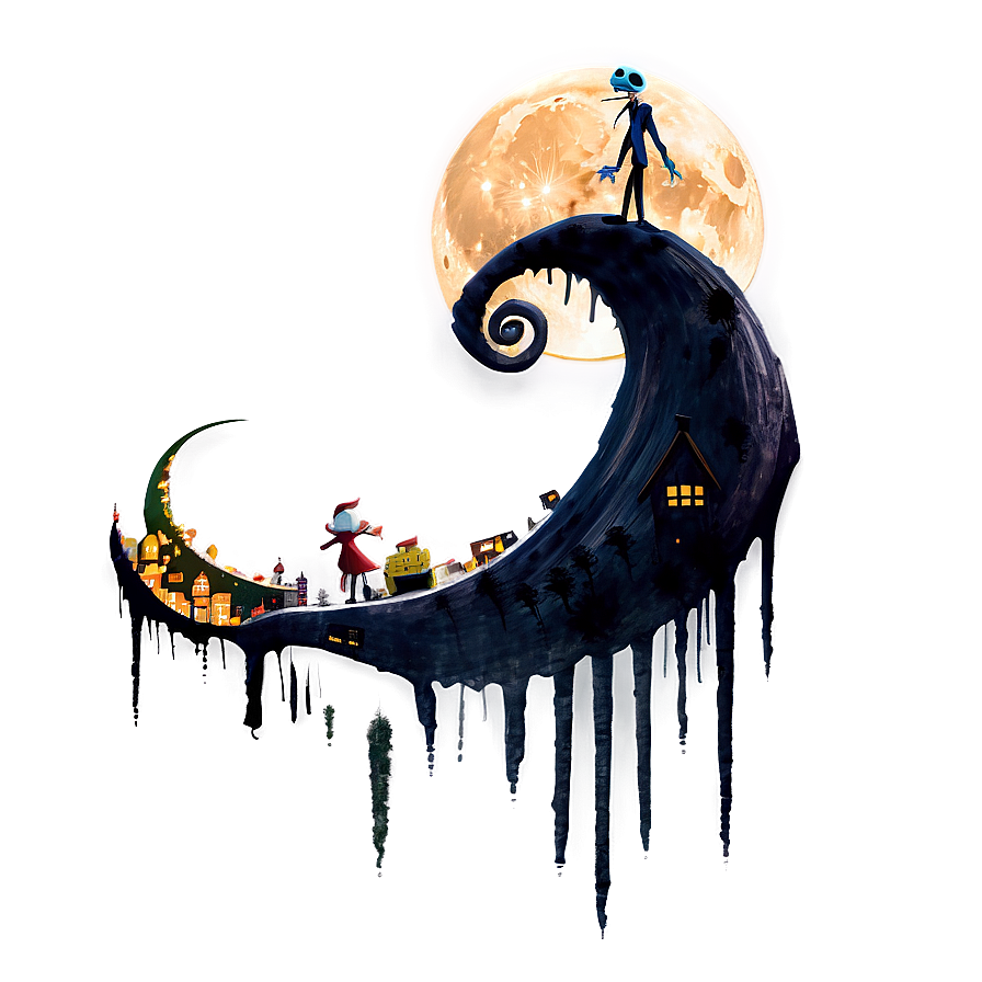 Nightmare Before Christmas Moon Png 05212024 PNG image