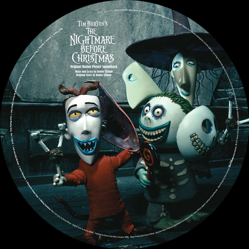 Nightmare Before Christmas Soundtrack Cover PNG image