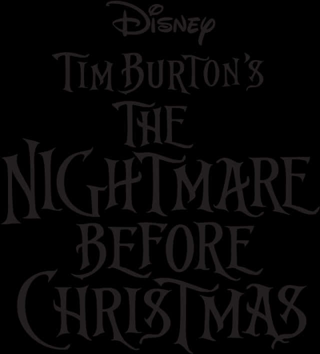 Nightmare Before Christmas Title PNG image