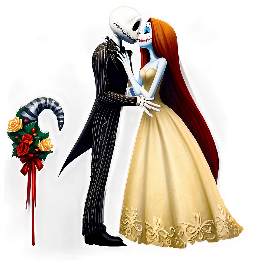 Nightmare Before Christmas Wedding Png 06282024 PNG image