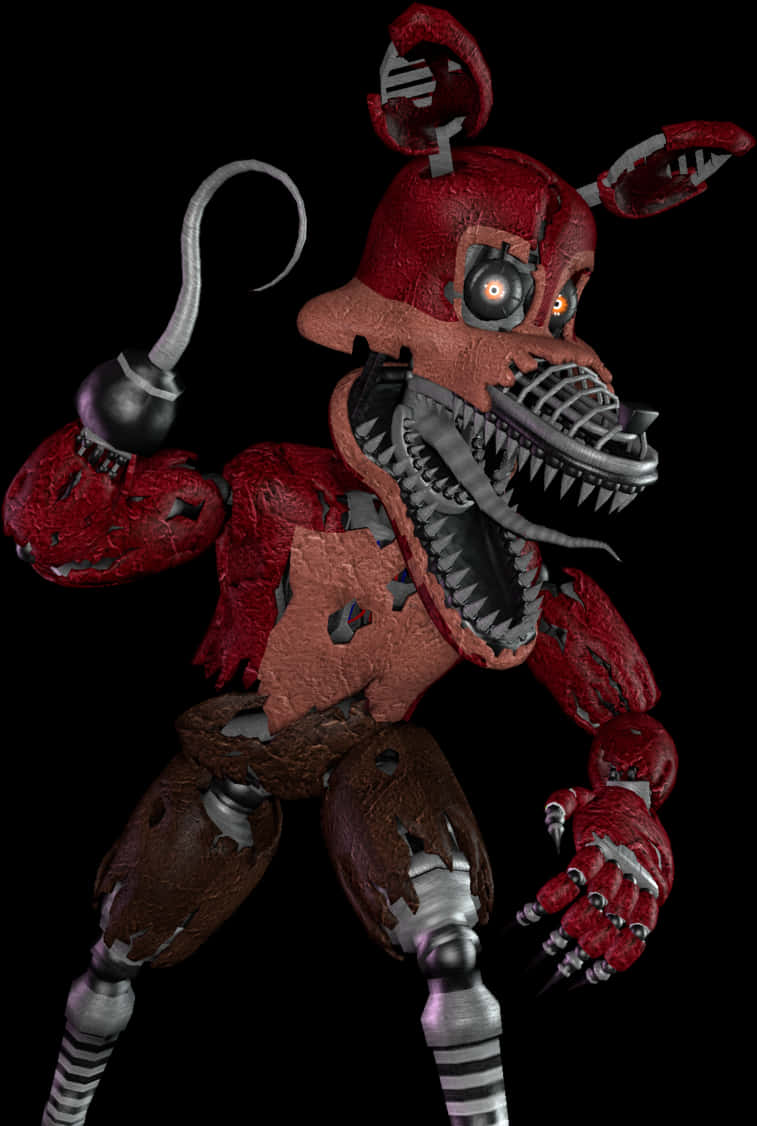 Nightmare Foxy F N A F Character PNG image
